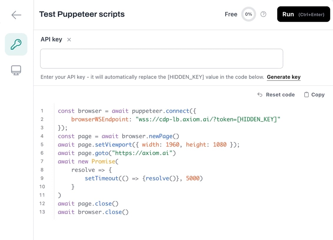 run coded automations in axiom code - axiom.ai